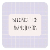 Minimalistische "behoort tot" naamstickers