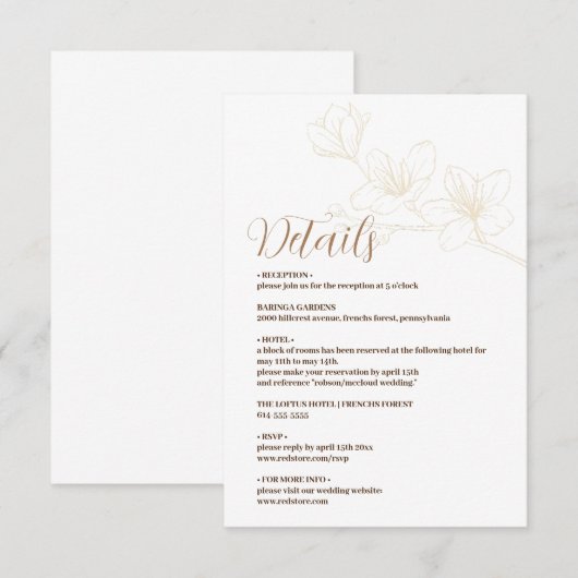 Minimalistische Behuizing Kaart met Whimsical Scri (Voorkant / Achterkant)