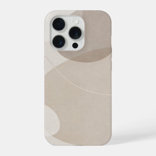 Minimalistische Beige Abstract iPhone Hoesje (Achterkant)