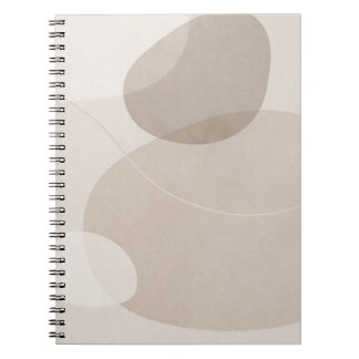 Minimalistische Beige Abstract Notitieboek