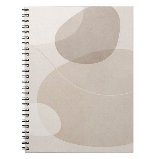 Minimalistische Beige Abstract Notitieboek (Voorkant)