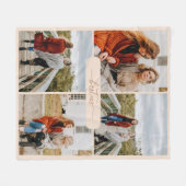 Minimalistische Beige Besties 4 Fotocollage Fleece Deken (Voorkant (Horizontaal))