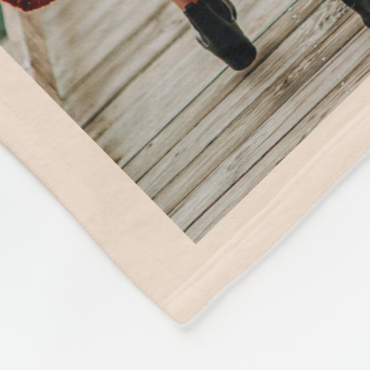 Minimalistische Beige Besties 4 Fotocollage Fleece Deken (Hoek)
