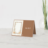 Minimalistische Beige Botanische Lijst Trouwtafel Bedankkaart (Achterkant)