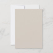 Minimalistische Beige bruiloft bedankkaart (Achterkant)