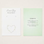 Minimalistische Beige gebladerte hartpatroon Kaart (Voorkant /achterkant)