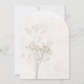 Minimalistische Beige & Goud Botancial Kaart (Achterkant)
