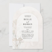 Minimalistische Beige & Goud Botancial Kaart (Voorkant)