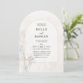 Minimalistische Beige & Goud Botancial Kaart (Staand voorkant)