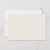 Minimalistische Beige Gouden Tak Blad Bruiloft RSVP Kaartje (Achterkant)