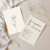 Minimalistische Beige huwelijksuitnodiging Kaart
