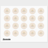 Minimalistische Beige linnen & Gold Justice Scale Ronde Sticker (Vel)