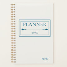 Minimalistische Beige & Marineblauwe Gepersonalise