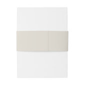 Minimalistische Beige Monogram Trouwjurk Uitnodigingen Wikkel (Achterkant Voorbeeld)