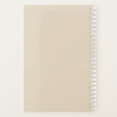 Minimalistische Beige naam Planner (Achterkant)