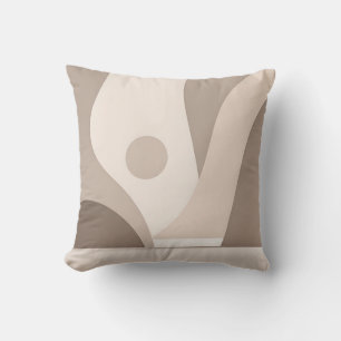 Minimalistische Beige Organische Abstracte Vormen Kussen