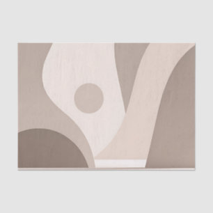 Minimalistische beige organische abstracte vormen tissuepapier