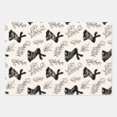 Minimalistische Beige Paashaas & Ei set van 3 Inpakpapier Vel (Voorkant 3)