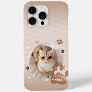 Minimalistische Beige Pet Photo Apple 13 14 15 Aan iPhone 15 Pro Max Hoesje