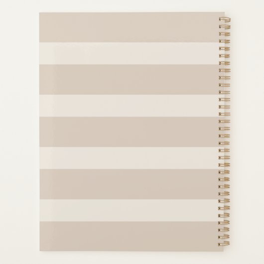 Minimalistische beige Planner (Achterkant)