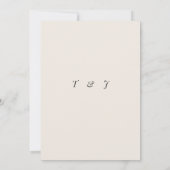 Minimalistische Beige Save The Date Kaart (Achterkant)