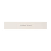 Minimalistische Beige Script Bruiloft Uitnodigingen Wikkel (Vlak)