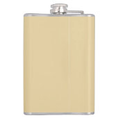 Minimalistische beige tan kameel effen effen chic  heupfles (Achterkant)