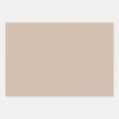 Minimalistische beige tan taupe effen effen elegan inpakpapier vel (Voorkant 2)
