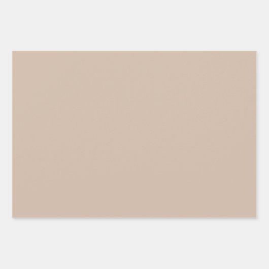 Minimalistische beige tan taupe effen effen elegan inpakpapier vel (Voorkant)