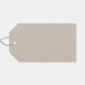 Minimalistische Beige Taupe Script Aangepaste Dank Cadeaulabel (Achterkant Horizontaal)