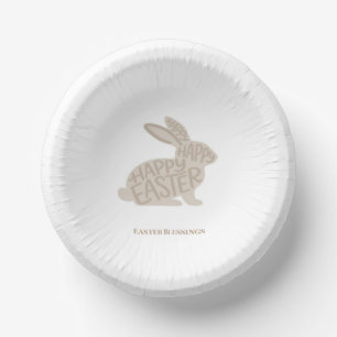 Minimalistische beige typografie konijn papieren kommen