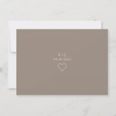 Minimalistische Beige Witte Bruiloft Save The Date Kaart (Achterkant)