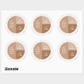 Minimalistische Beige & Witte Thank You Sticker (Vel)