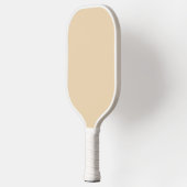 Minimalistische beige zand effen effen kleur elega pickleball paddle (Links)