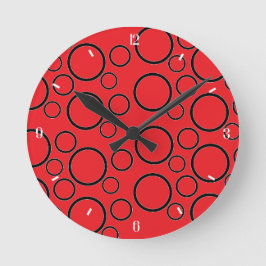 Minimalistische Bellen: Geometrisch Cirkelpatroon Ronde Klok