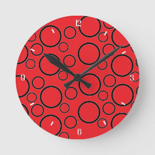 Minimalistische Bellen: Geometrisch Cirkelpatroon Ronde Klok