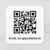 Minimalistische benoeming QR-codeboek Vierkante Visitekaartje (Voorkant)