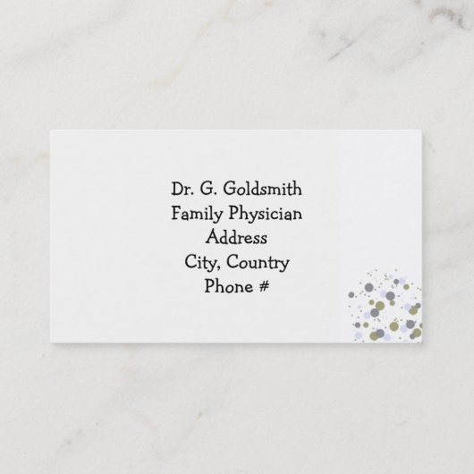 Minimalistische benoeming van Confetti Stippen-spe Afsprakenkaartje (Achterkant)