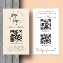 Minimalistische beoordelingsverzoek met QR-code Ch