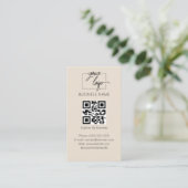 Minimalistische beoordelingsverzoek met QR-code Ch Visitekaartje (Staand voorkant)