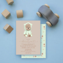 Minimalistische Berenjacht Sagegroene Babyborrel