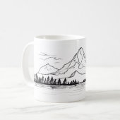 Minimalistische berg door Kinder Koffiemok (Voorkant links)