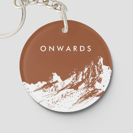 Minimalistische berg illustratie Sienna Sleutelhanger