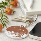 Minimalistische berg illustratie Sienna Sleutelhanger (Voorkant Rechts)