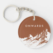 Minimalistische berg illustratie Sienna Sleutelhanger (Voorkant)