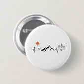 minimalistische berg ronde button 5,7 cm (Voorkant /achterkant)