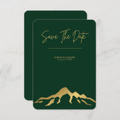 Minimalistische berg Save the Date uitnodiging (Voorkant / Achterkant)