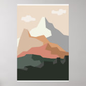 Minimalistische bergachtergrond poster (Voorkant)