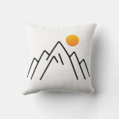 Minimalistische bergen: een op Natuur geïnspireerd Kussen (Achterkant)