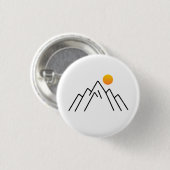 Minimalistische bergen: een op Natuur geïnspireerd Ronde Button 3,2 Cm (Voorkant /achterkant)